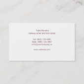 かわいいホットピンク微妙なシェブロンパターン美しいサロン 名刺 (裏面)