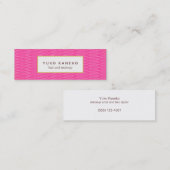 かわいいホットピンク微妙なシェブロンパターン美しい スキニー名刺 (正面/裏面)