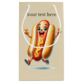 かわいいホット愛犬家のカスタマイズ スモールペーパーバッグ (裏面)