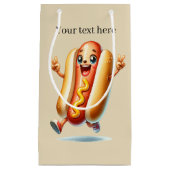 かわいいホット愛犬家のカスタマイズ スモールペーパーバッグ (正面)