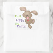 かわいいホッピー復活祭バニーデザイン スクエアシール (バッグ)