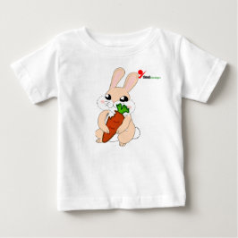 かわいいホップバニーベイビーTシャツ イースター ベビーTシャツ