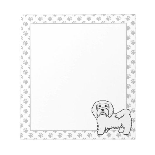 かわいいホバニーズのイラスト ノートパッド (正面)