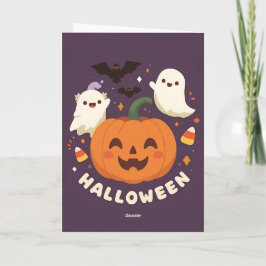 かわいいホラー ハロウィンパーティ カード
