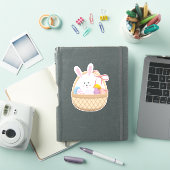 かわいいホリデーイースターバスケットと卵&バニー シール (iPadカバー)
