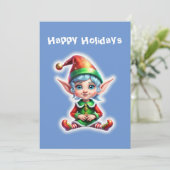 かわいいホリデーエルフ シーズンカード (スタンド正面)