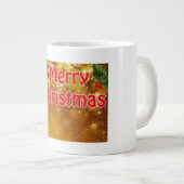 かわいいホリデーカードでフェスティバルシーズン ジャンボコーヒーマグカップ (正面右)