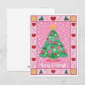かわいいホリデーカード メリー&ブライト シーズンカード (正面/裏面)