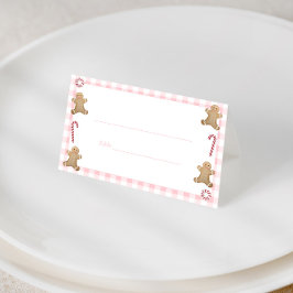 かわいいホリデークリスマスクッキースワップビュッフェフードPl プレイスカード