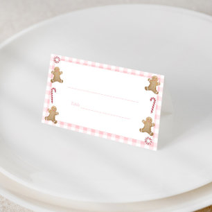 かわいいホリデークリスマスクッキースワップビュッフェフードPl プレイスカード