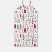 かわいいホリデークリスマスツリーパターン ギフトタグ (裏面)