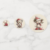 かわいいホリデークリスマステディベア コンフェッティ (裏面)