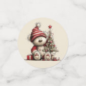 かわいいホリデークリスマステディベア コンフェッティ (スモール正面)
