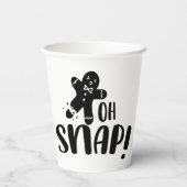 かわいいホリデークリスマスOh Snap 紙コップ (裏面)
