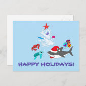 かわいいホリデーサメのポストカード ポストカード (正面/裏面)