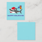 かわいいホリデーシャークのメモカード ノートカード (正面/裏面)