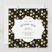 かわいいホリデーデコレーションレモンとオレンジ 招待状 (正面)