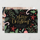 かわいいホリデードゥードル | フォトホリデーカード シーズンカード (正面/裏面)