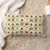 かわいいホリデーミックス枕 ランバークッション (ブランケット)