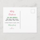 かわいいホリデームービングクリスマスツリーカーニューホーム 案内ポストカード (裏面)