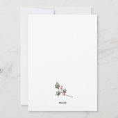 かわいいホリデー動物のクリスマスパーティ招待状 シーズンカード (裏面)