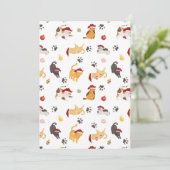 かわいいホリデー猫のパターン シーズンカード (スタンド正面)