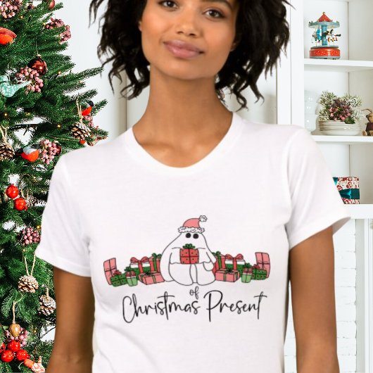 かわいいホリデー 面白いクリスマス Tシャツ