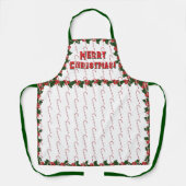 かわいいホリー&キャンディーケーンクリスマスエプロン エプロン (正面)