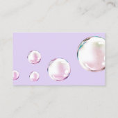 かわいいホログラフィックバブルのメイド清掃サービス 名刺 (裏面)