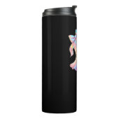 かわいいホログラフィック幽霊ハギングブラックキャットコージーガール タンブラー (回転左)