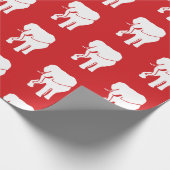 かわいいホワイトエレファントギフト交換クリスマスゲーム ラッピングペーパー (角)