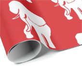 かわいいホワイトエレファントギフト交換クリスマスゲーム ラッピングペーパー (ロールコーナー)