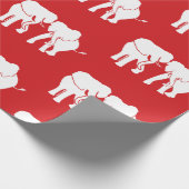 かわいいホワイトエレファントギフト交換クリスマスゲーム ラッピングペーパー (角)