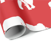 かわいいホワイトエレファントギフト交換クリスマスゲーム ラッピングペーパー (ロールコーナー)