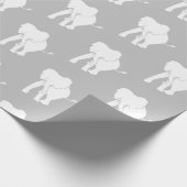 かわいいホワイトエレファントギフト交換クリスマスゲーム ラッピングペーパー (角)