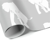 かわいいホワイトエレファントギフト交換クリスマスゲーム ラッピングペーパー (ロールコーナー)