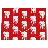 かわいいホワイトエレファントギフト交換クリスマスゲーム ラージペーパーバッグ (正面)