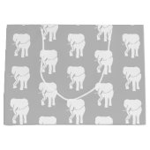 かわいいホワイトエレファントギフト交換クリスマスゲーム ラージペーパーバッグ (正面)