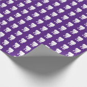 かわいいホワイトエレファントギフト交換クリスマスゲームW ラッピングペーパー (角)