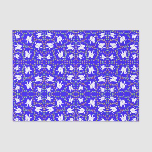 かわいいホワイトエレファントハヌッカギフトティッシュペーパー 薄葉紙 (正面)