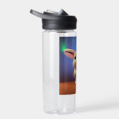 かわいいホワイトバニー3dイラストレーション ウォーターボトル (右面)