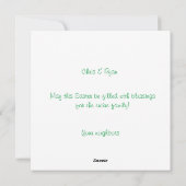 かわいいホワイトバニー |エグ色彩の鮮やかッグ |ハッピーイースター シーズンカード (裏面)