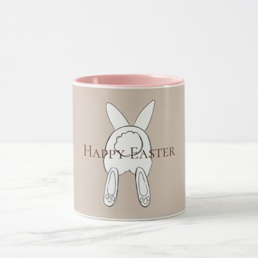 かわいいホワイトバニー マグカップ (中央)