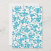 かわいいホワイトブルーのシームレス春卒業パーティー 招待状 (裏面)