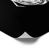 かわいいホワイトブードゥードールおもしろい魔法玩具 ポスター (角)