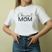 かわいいホワイトモダンオーケースママ Tシャツ