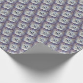 かわいいホワイトヨークシャーテリアミックス ラッピングペーパー (角)