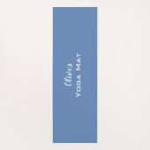 かわいいホワイトラブラドールリトリエバーミックスドッグブルー ヨガマット (裏面)