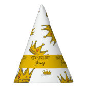 かわいいホワイト&イエロークラウンフォトキッズファッション誕生日 パーティーハット (右)