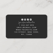 かわいいホワイト&ピンク結婚ズケーキロゴイベントプランナー 名刺 (裏面)